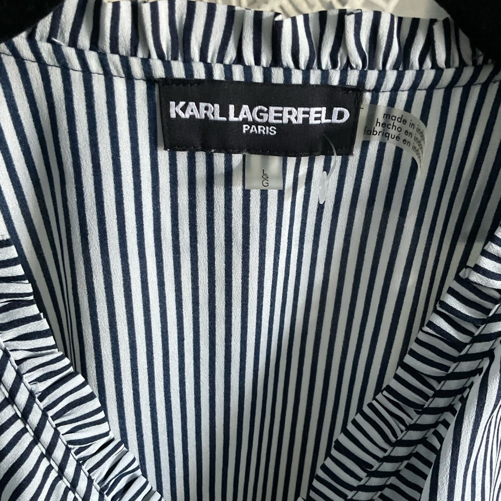 Karl Lagerfeld striped sleeveless top